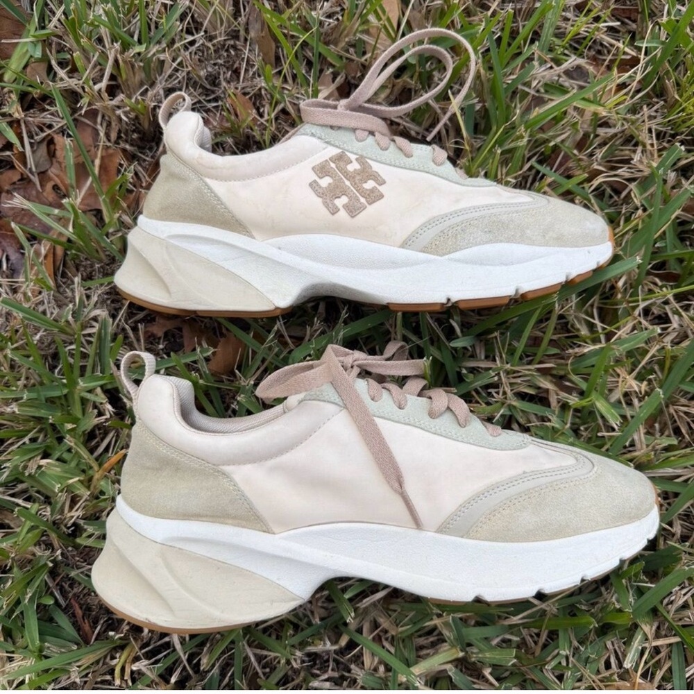 Tory Burch Good Luck Trainers Sneakers Size 10 - Picture 4 of 9